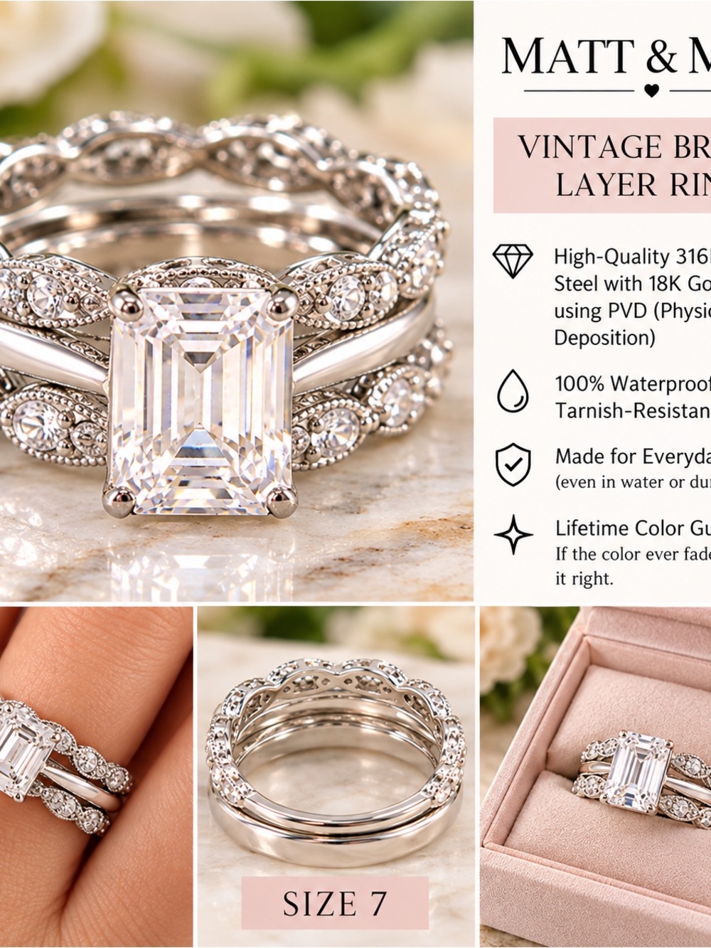 💍 Matt & Milo Vintage Bright Layer Ring — Women’s Size 7